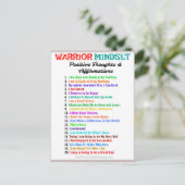 Poster positieve bevingen - indset voor binnenkome briefkaart (Staand voorkant)