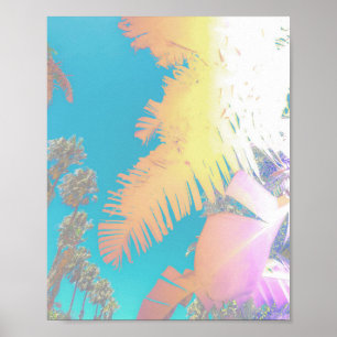 Poster positieve virussen tropische palmbomen