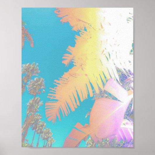 Poster positieve virussen tropische palmbomen (Voorkant)