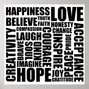 Poster Positieve woorden