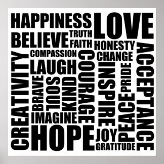 Poster Positieve woorden