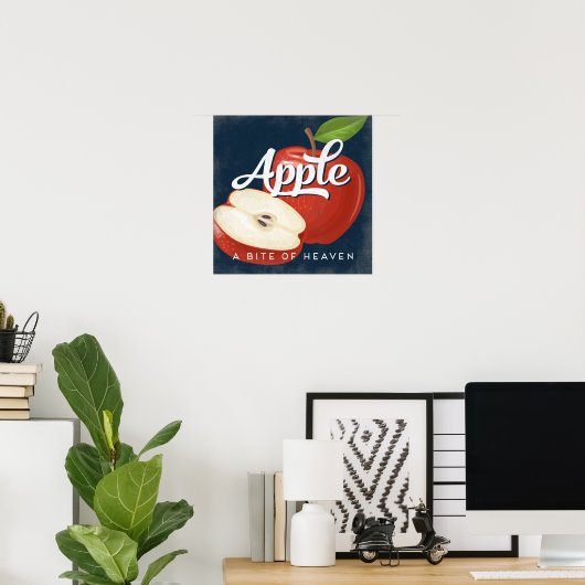 Poster Poster Vintage fruitlabel appel (Thuiskantoor)