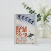 Poster Poster voor Vintage Travel Briefkaart (Staand voorkant)