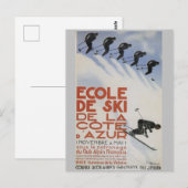 Poster Poster voor Vintage Travel Briefkaart (Voorkant / Achterkant)