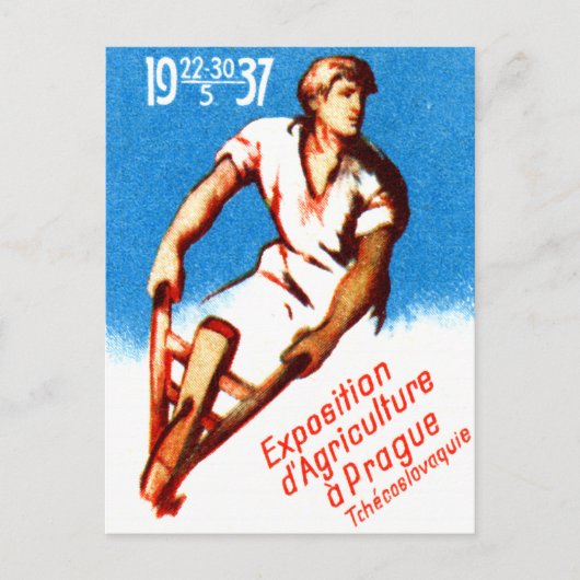 poster Praag 1937 Briefkaart (Voorkant)