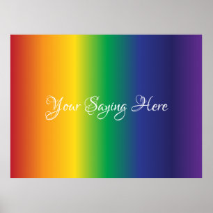 Poster prachtige aangepaste regenboogstripes