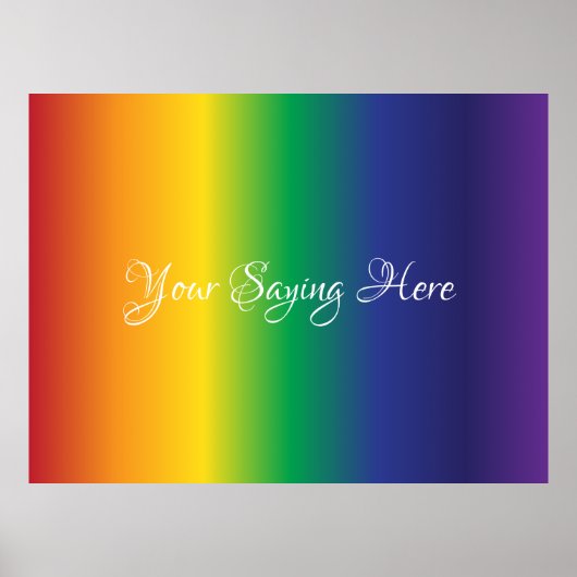 Poster prachtige aangepaste regenboogstripes (Voorkant)