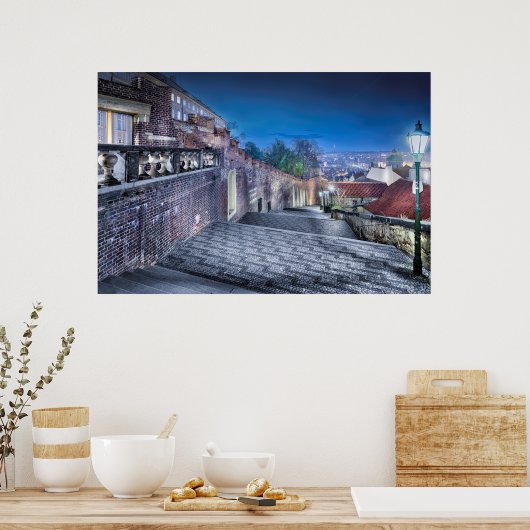 Poster Prague Castle Stairs (Keuken)