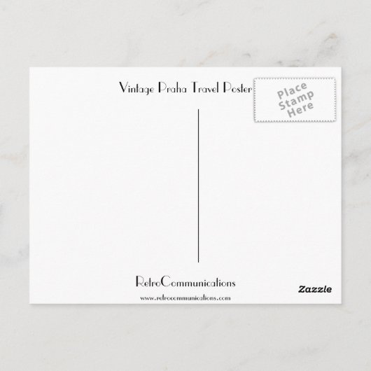  Poster Praha Briefkaart (Achterkant)