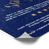 POSTER pre-prom, pre-prom nachtsterren, blauw, ste (Hoek)