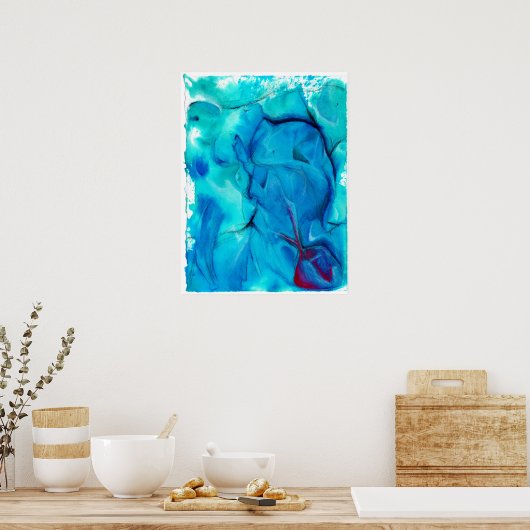 poster "Precipice" Abstracte Waterverf (Keuken)