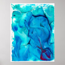 poster "Precipice" Abstracte Waterverf