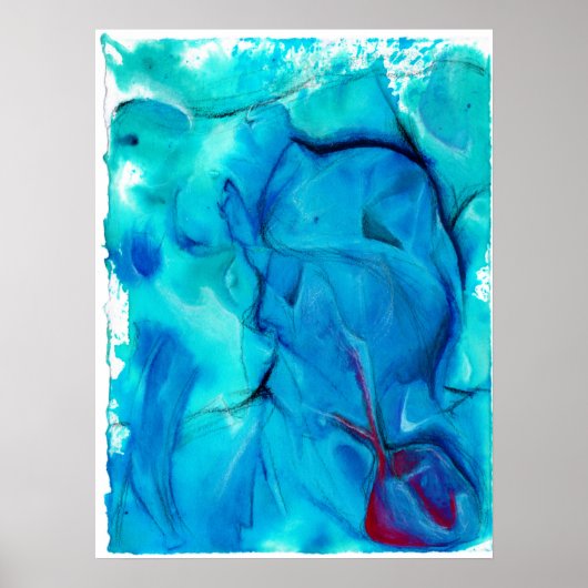 poster "Precipice" Abstracte Waterverf (Voorkant)