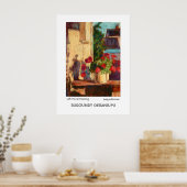 poster/prent 'Bourgondië Geraniums' Poster (Keuken)