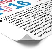 POSTER presidentsverkiezingen VS 2016 (Hoek)