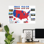 POSTER presidentsverkiezingen VS 2016 (Thuiskantoor)