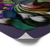 Poster Pride Kitsune en Columbine Flowers (Hoek)