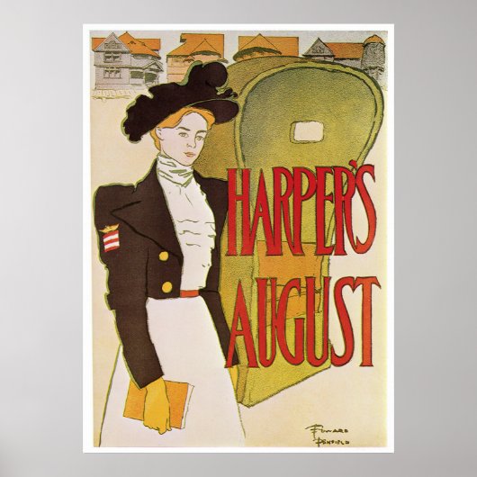 Poster/Priint: Harper's August - Edward Penfield Poster (Voorkant)