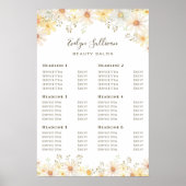 Poster prijslijst dagen (Voorkant)