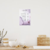 Poster Prijslijst waterverf (Keuken)