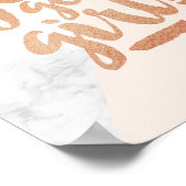 Poster prijsopgave voor meisjes, marmer Gold Handl (Hoek)