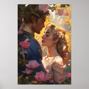 Poster - Prins Charming en Prinses Love Kus