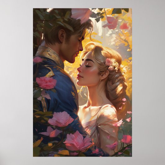 Poster - Prins Charming en Prinses Love Kus (Voorkant)