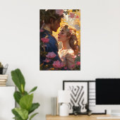 Poster - Prins Charming en Prinses Love Kus (Thuiskantoor)