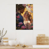 Poster - Prins Charming en Prinses Love Kus (Keuken)