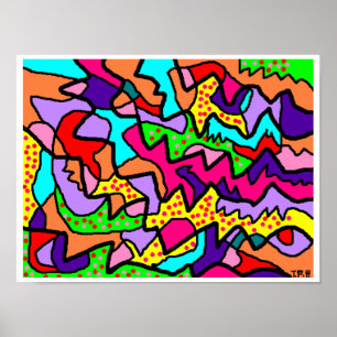 Poster Print Afbeelding Vette felle kleuren