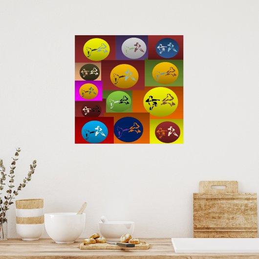 poster print karate vechtkunst (Keuken)
