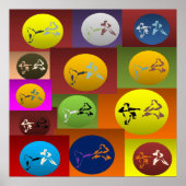 poster print karate vechtkunst (Voorkant)