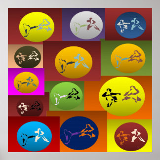 poster print karate vechtkunst