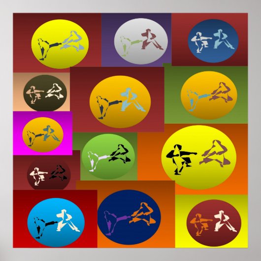 poster print karate vechtkunst (Voorkant)
