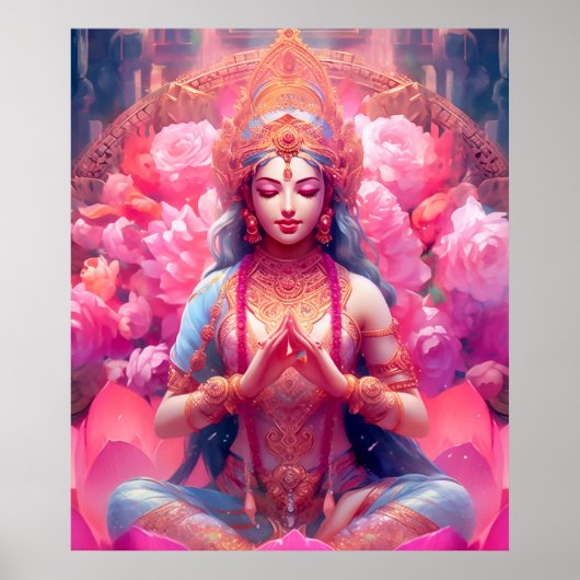 Poster Print of Digitale Download Godin Lakshmi (Voorkant)