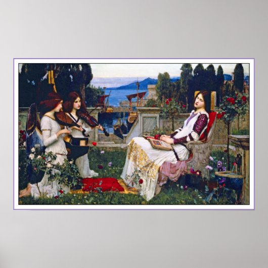 Poster Print: Saint Cecilia - John Waterhouse (Voorkant)