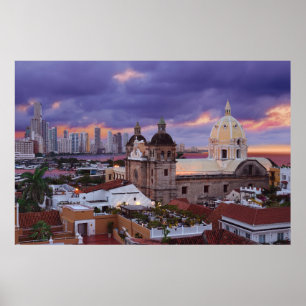 Poster print van Cartagena in Colombia