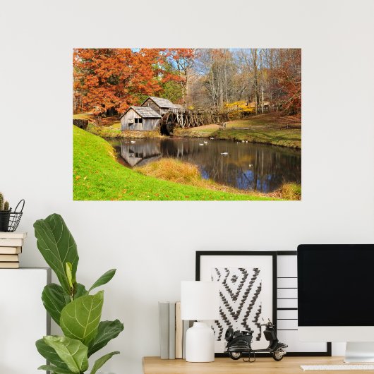 Poster print van Mabry Mill in Meadows of Dan, VA (Thuiskantoor)