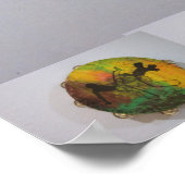 poster printplaat capoeira tambourine pandeiro (Hoek)