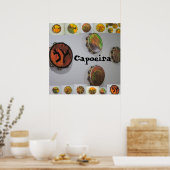 poster printplaat capoeira tambourine pandeiro (Keuken)