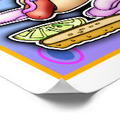 Poster, Prints - Pop Art Hot Dog met chips en Dr. (Hoek)