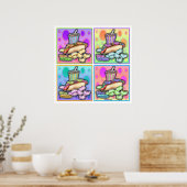 Poster, Prints - Pop Art Hot Dog met chips en Dr. (Keuken)