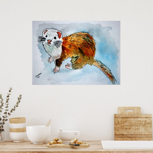 poster - prints voor schilderkunst van fretten (Keuken)