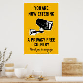 Poster privacyvrij land (Keuken)