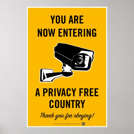 Poster privacyvrij land (Voorkant)