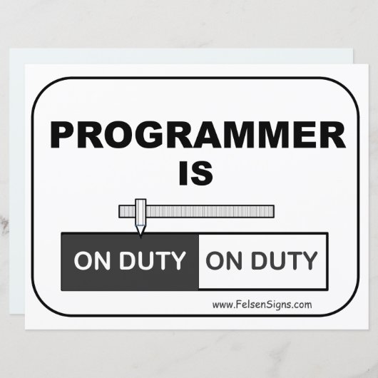 Poster - Programmeur is (Voorkant / Achterkant)