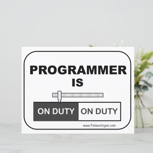 Poster - Programmeur is (Staand voorkant)