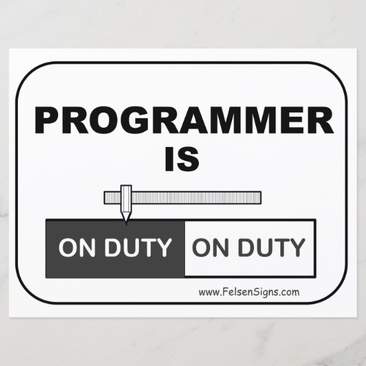 Poster - Programmeur is (Voorkant)