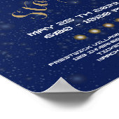 POSTER Prom senior junior, nachtsterren, blauw, st (Hoek)