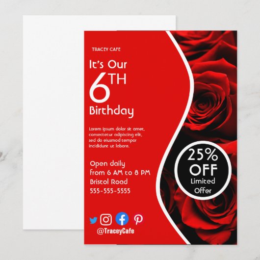 Poster promoveren kaart (Voorkant / Achterkant)